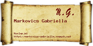 Markovics Gabriella névjegykártya